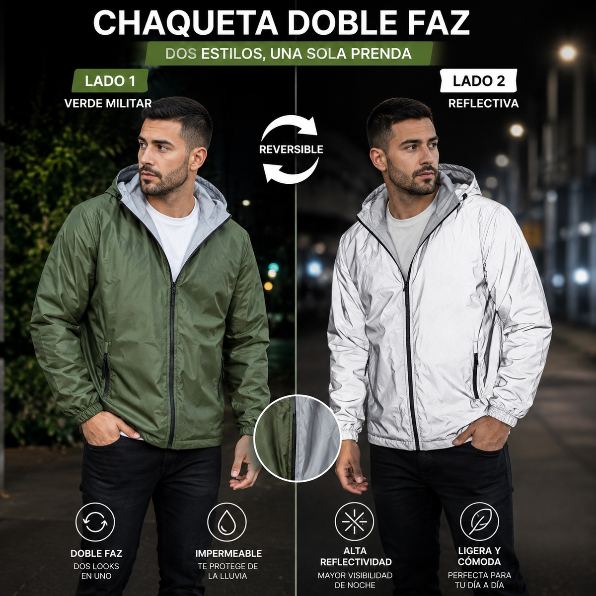 2 CHAQUETAS EN 1   ( DOBLE FAZ)