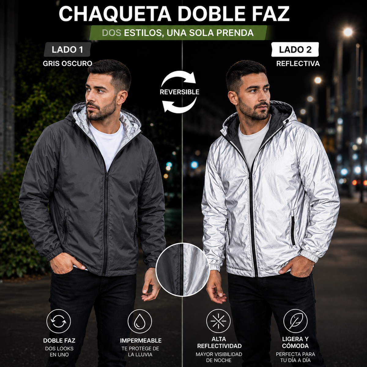 2 CHAQUETAS EN 1   ( DOBLE FAZ)